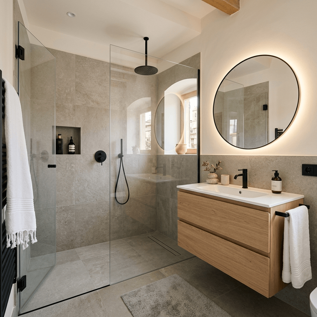 Cuarto de baño moderno reformado en Valencia | Reformas Integrales Valencia