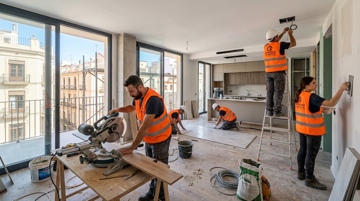 Mejores empresas de reformas en Valencia trabajando en obra | Reformas Integrales Valencia